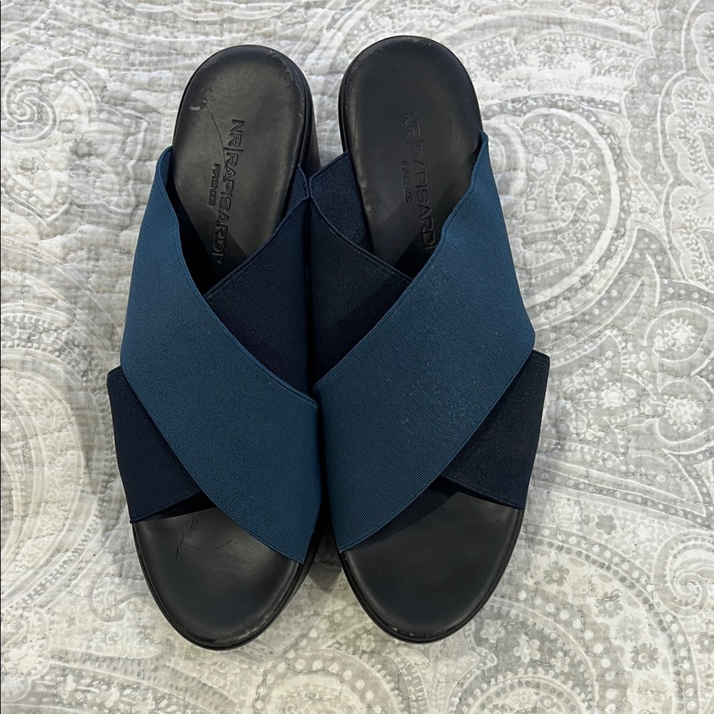 Women's Blue Slide Sandals
